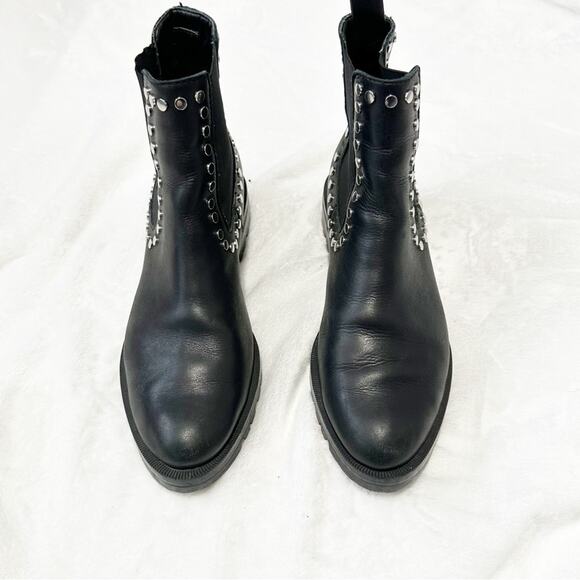 Dolce Vita Peton ankle boot Studded Black leather Ankle Boots size 8.5 - Picture 4 of 11